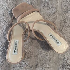 Steve Madden Women's Beige Strap Sandals